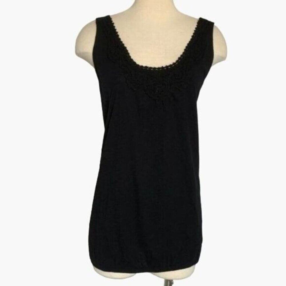 Lane Bryant Black Cotton Knit Top Women's Size 26 / 28 New